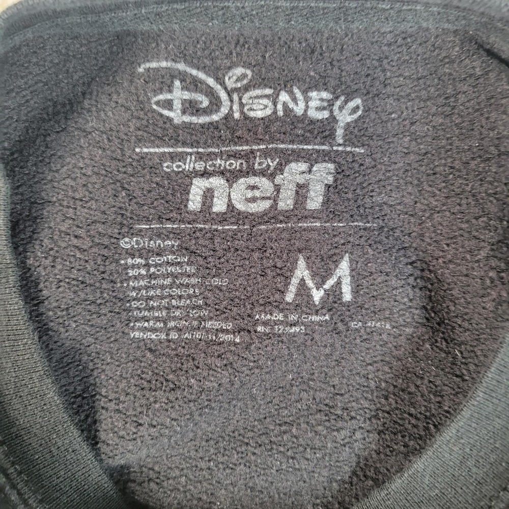 Disney Neff Mickey Mouse Star Graphic Black Crewneck Sweatshirt Mens Medium - Picture 3 of 6